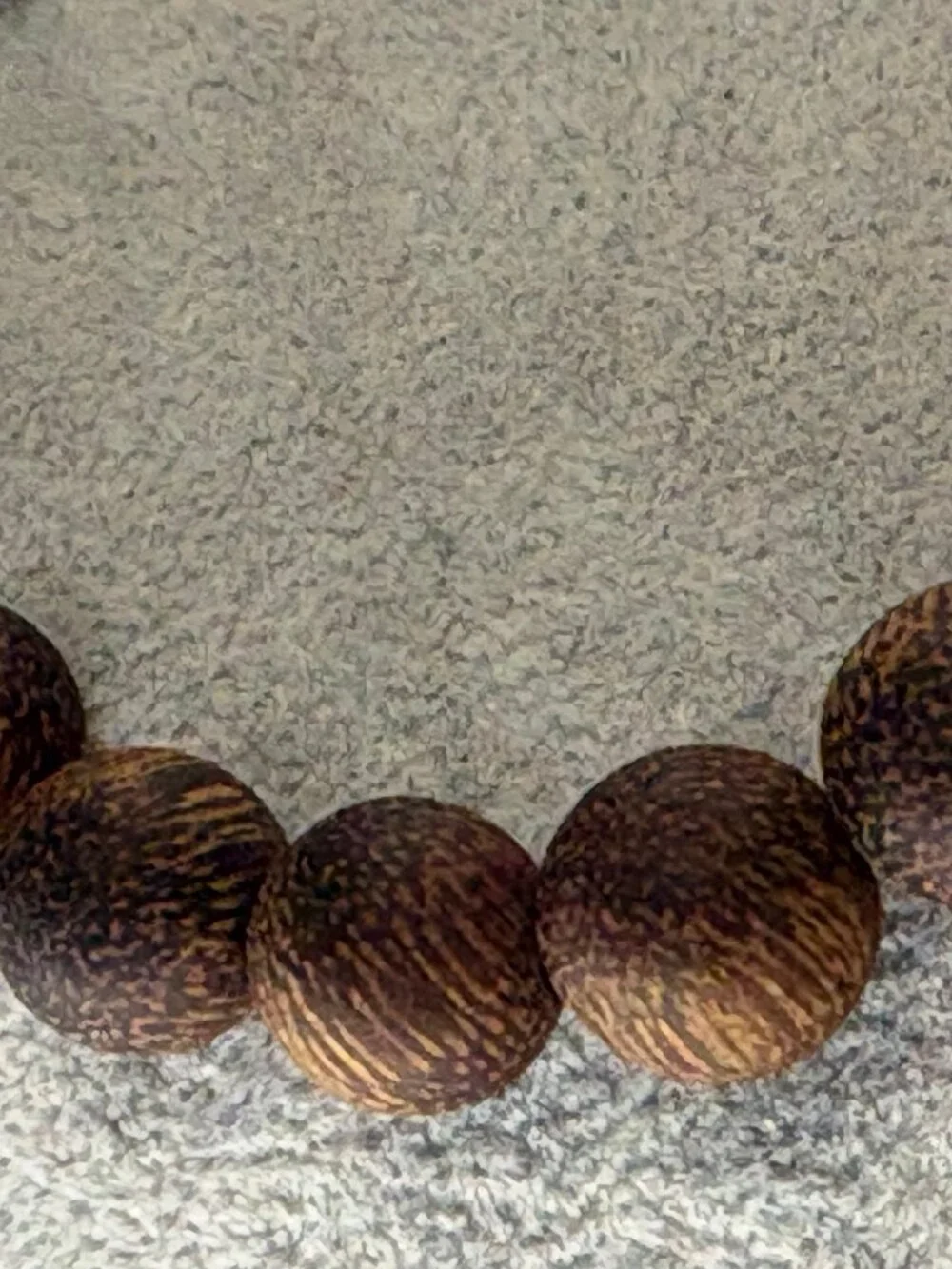 Dark Agarwood Chen Xiang Beaded Bracelet 12mm Round Wood Mala Meditation 14.72g